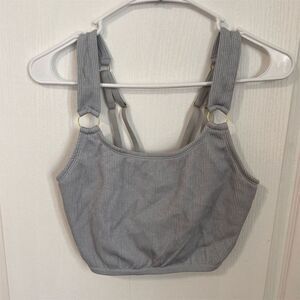 Aerie Gray Ribbed Bra - XL
